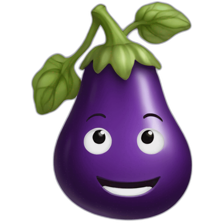 eggplant-holding-mobile emoji