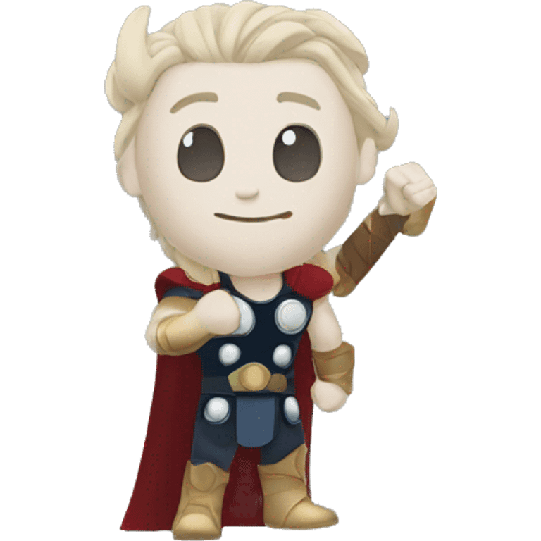 Could you please create an emoji that shows Thor raising his hand and moving it from side to side in a friendly greeting motion emoji