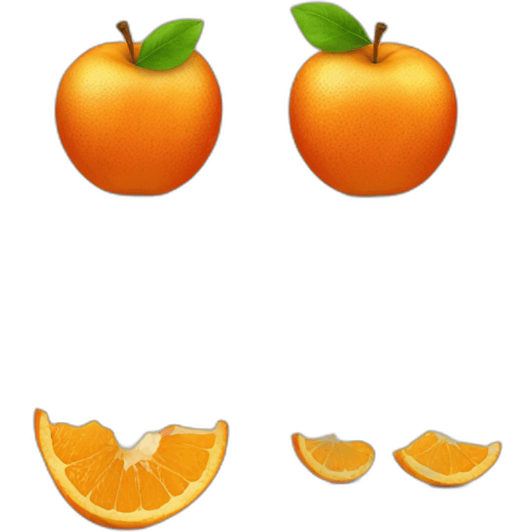 apple and orange emoji