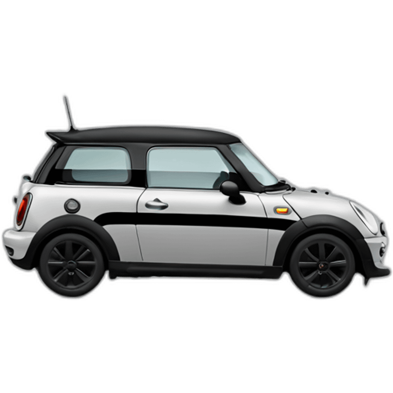 gray mini cooper chili black stripes emoji