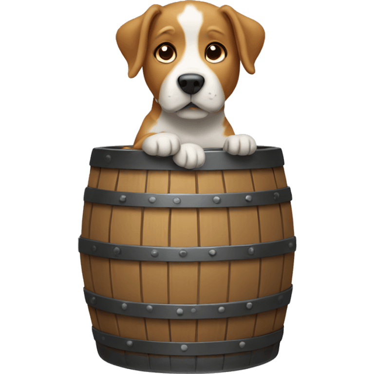 Dog wearing cask emoji