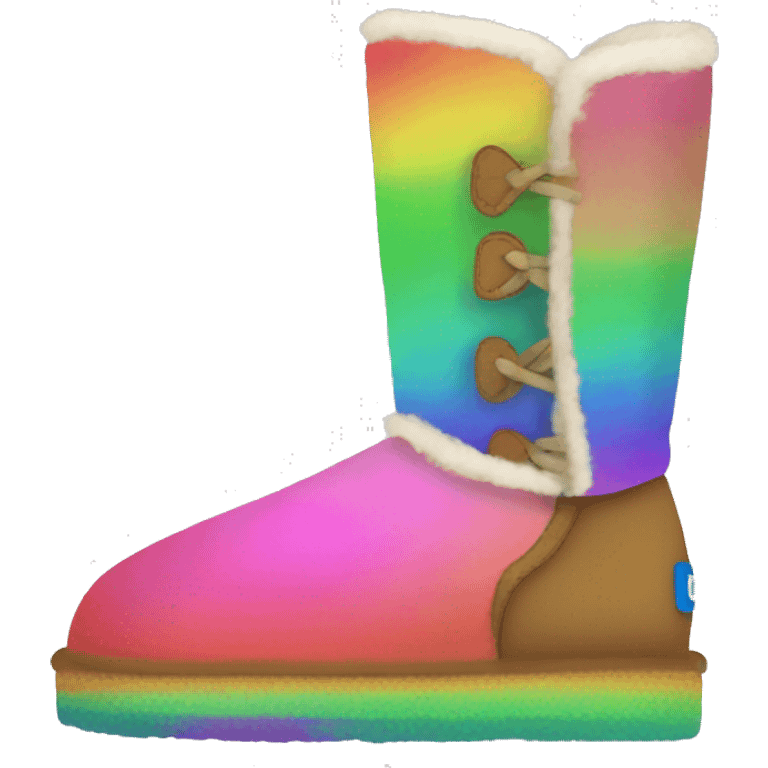 Rainbow uggs emoji