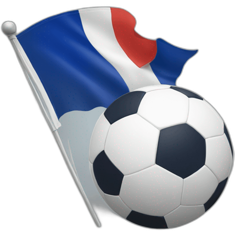 French Flag with a football emoji