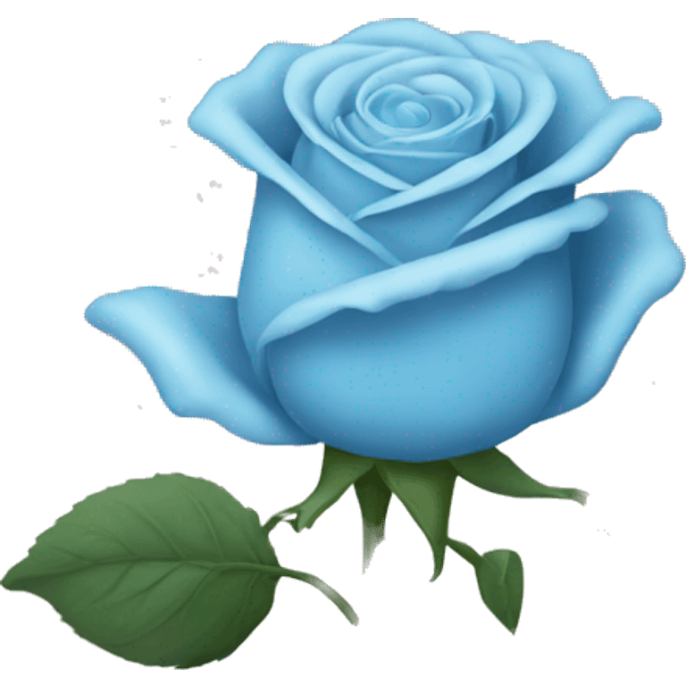 Light blue rose flower emoji