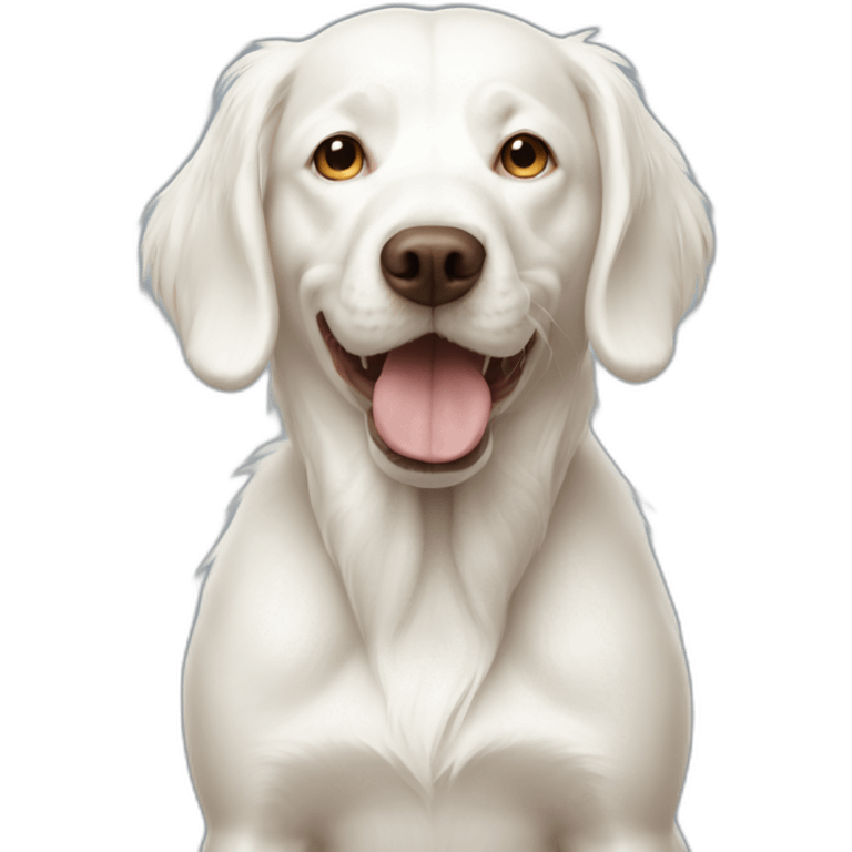 Albino dog emoji