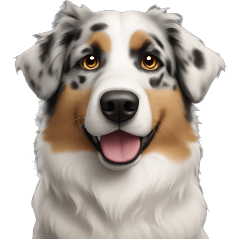 pyrenees / australian shepherd mix! Dark nose emoji