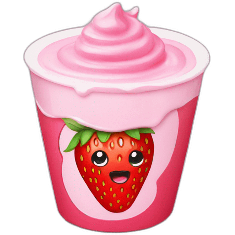 strawberry yougurt emoji