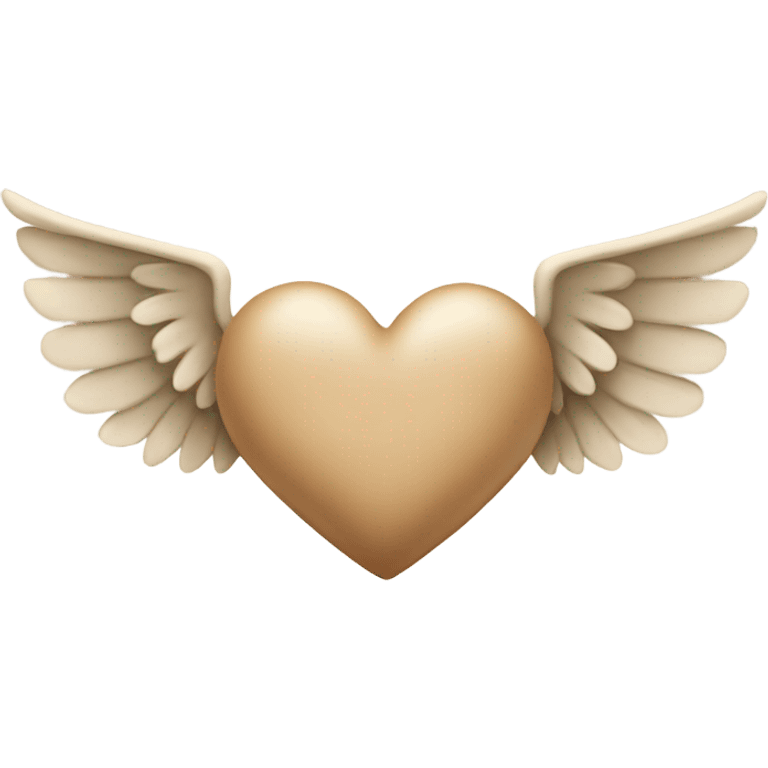 Beige heart with wings emoji