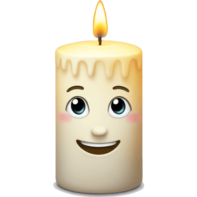 Smiling candle  emoji