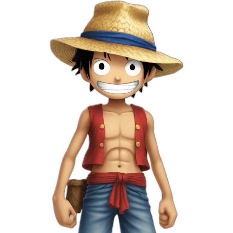 monkey d luffy holding french flag emoji