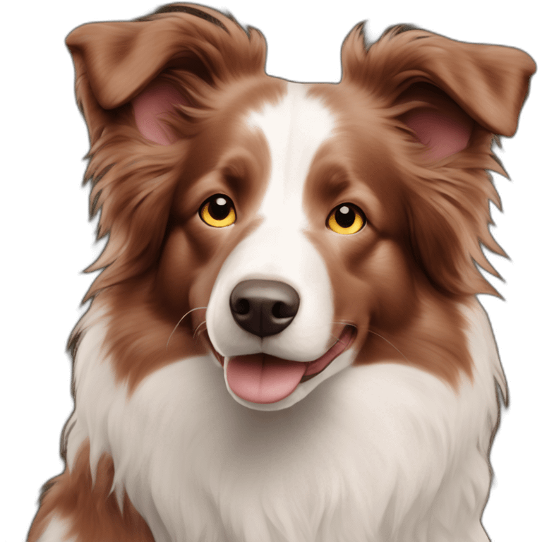 Red Merle border collie emoji