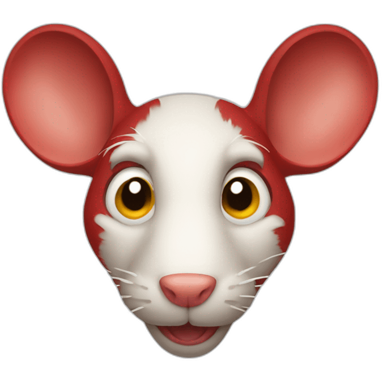 Red rat face  emoji