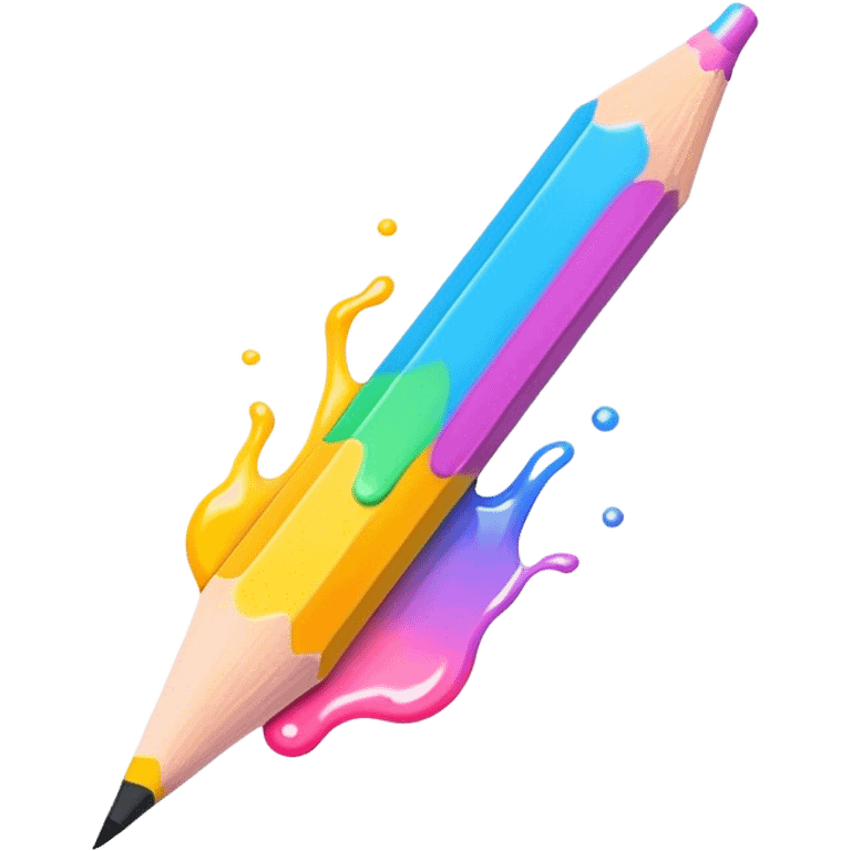 pastel melted pencil emoji