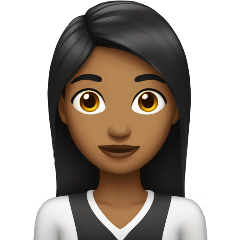 Chica de cabello negro emoji