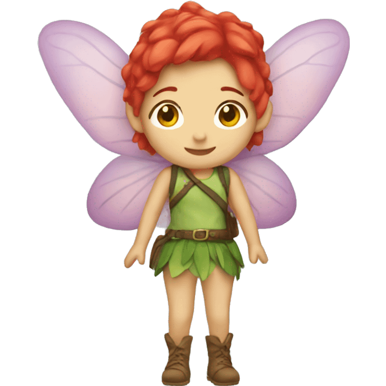 A fairy with red hair and a cute outfit  emoji