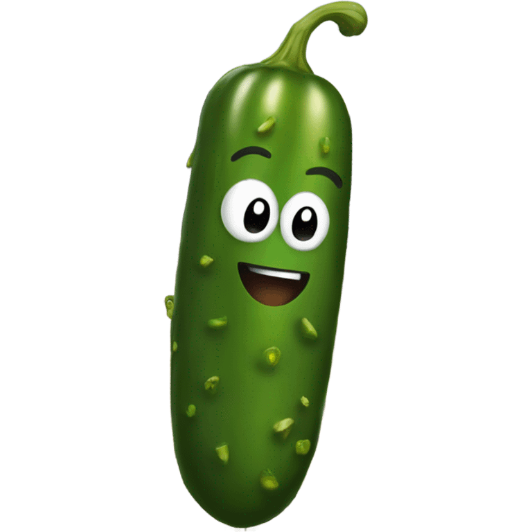 Pickle on a house emoji