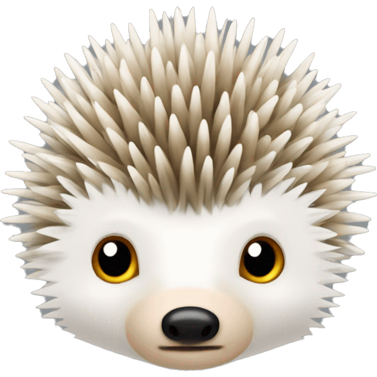 Hedgehog white creamy quills DIFFERENT COLORED EARS emoji