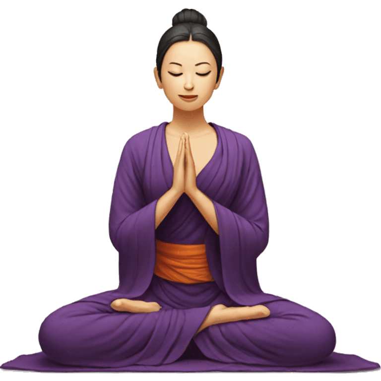 Female Buddhist prostration emoji