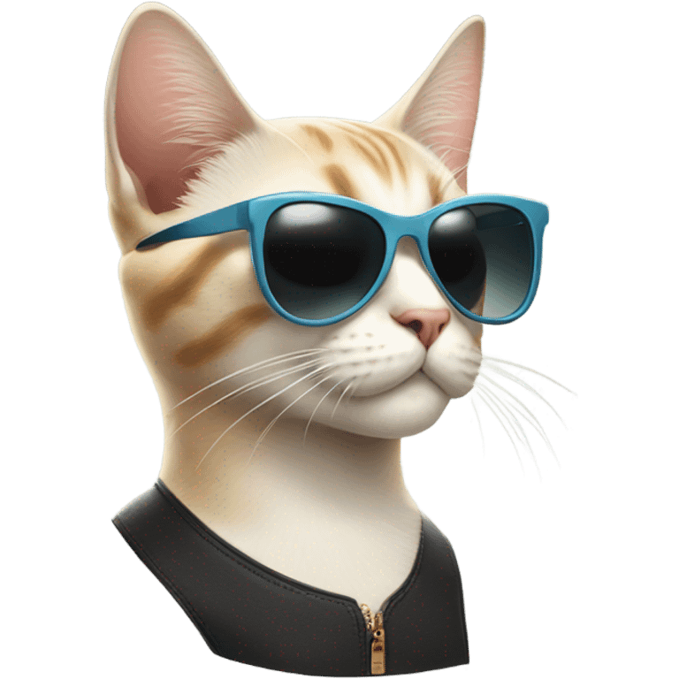 Cat with sunglasses emoji