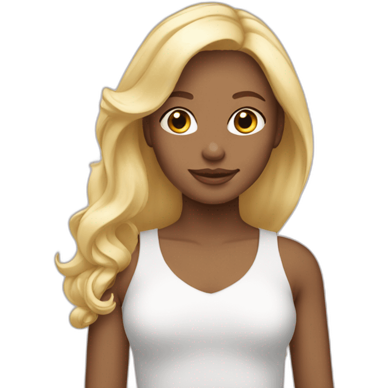 Ange blonde et blanche emoji