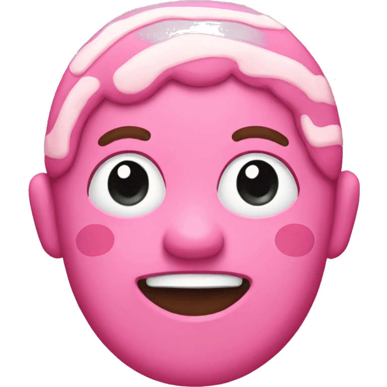 Pink gingerbread emoji