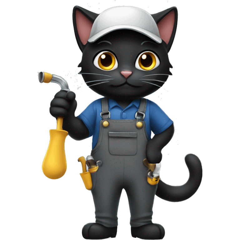 Black cat plumber emoji