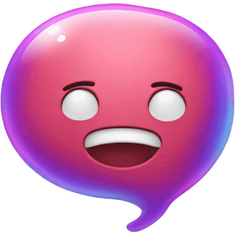 bubble chat with love emoji