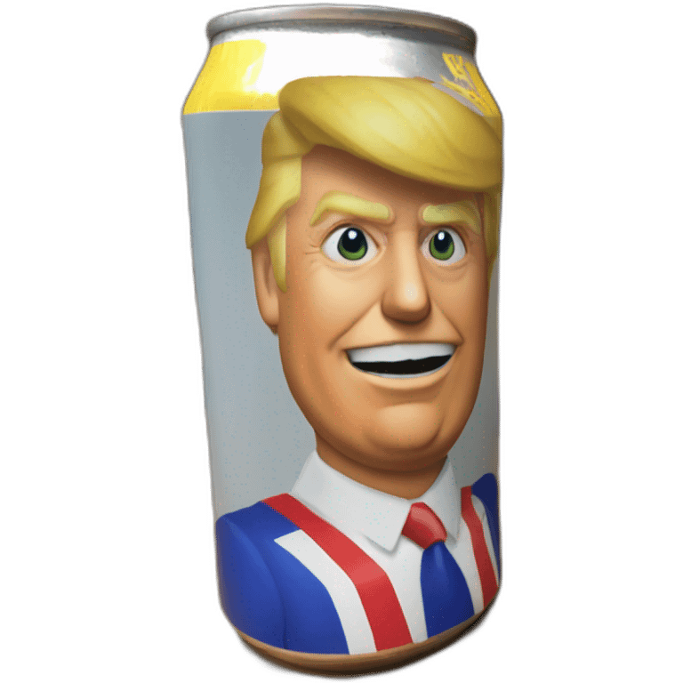 Donald trump avec une bière emoji