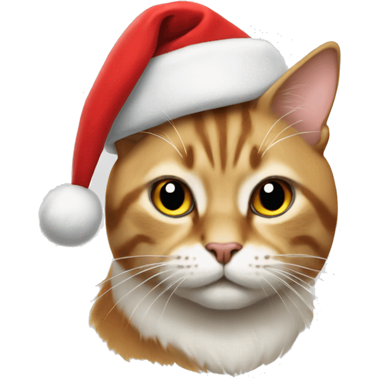 Cat with santa hat emoji