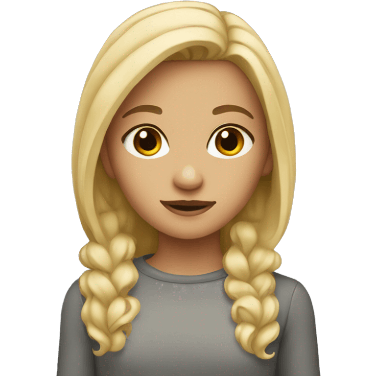 blonde Brown-eyed girl emoji