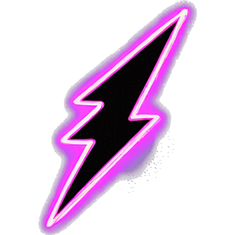 neon glowing lightning bolt emoji