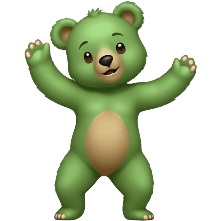 green bear booty dance emoji