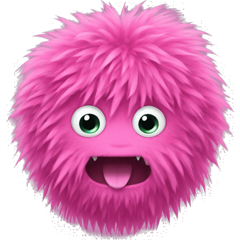 pink hairy monster emoji