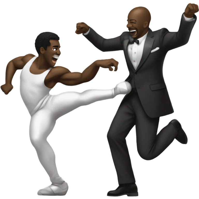 Black man hitting a sigma dance  emoji