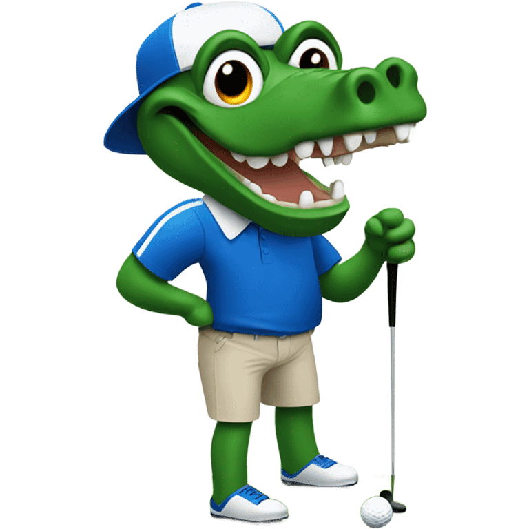 Florida gator playing golf  emoji