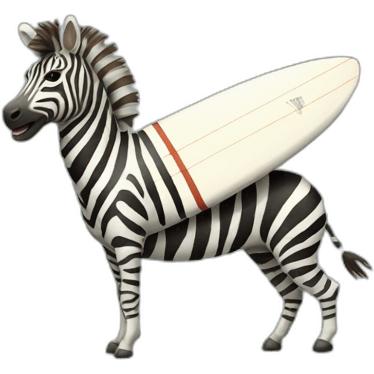 Surfing zebra emoji