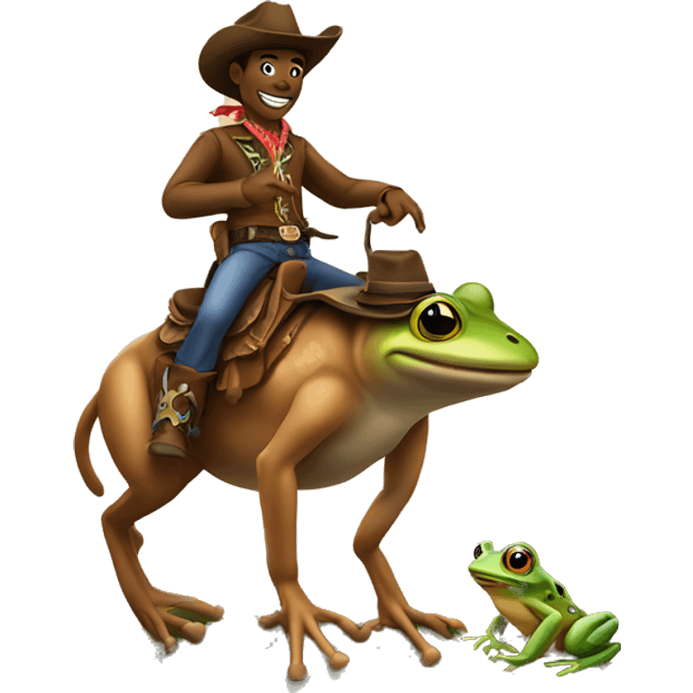 cowboy riding a frog emoji