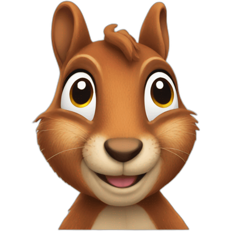 Silly squirrel emoji