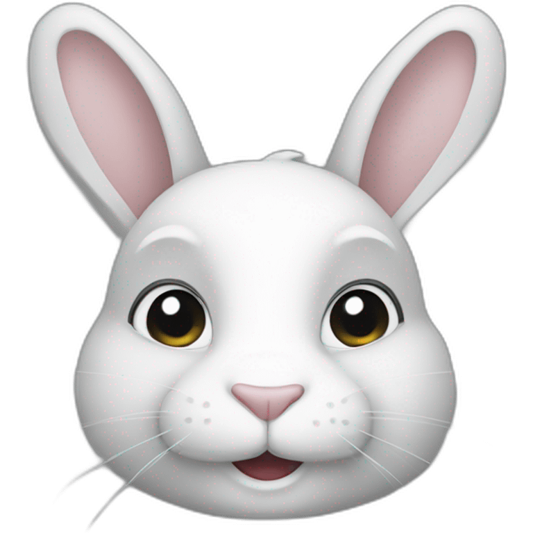 Lapin gris et blanc emoji