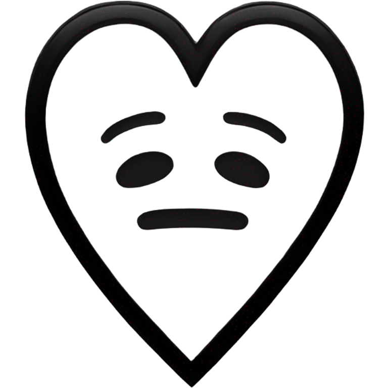 Heart with black outline  emoji