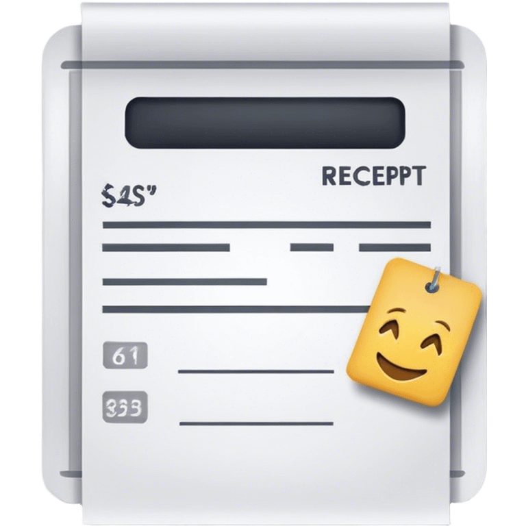 receipt  emoji