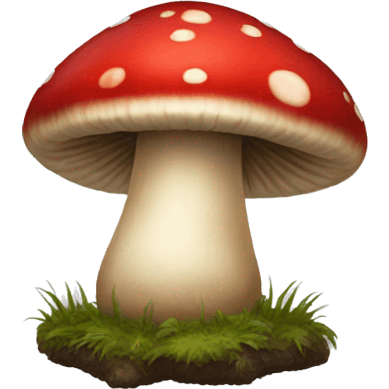 Deep red toadstool emoji