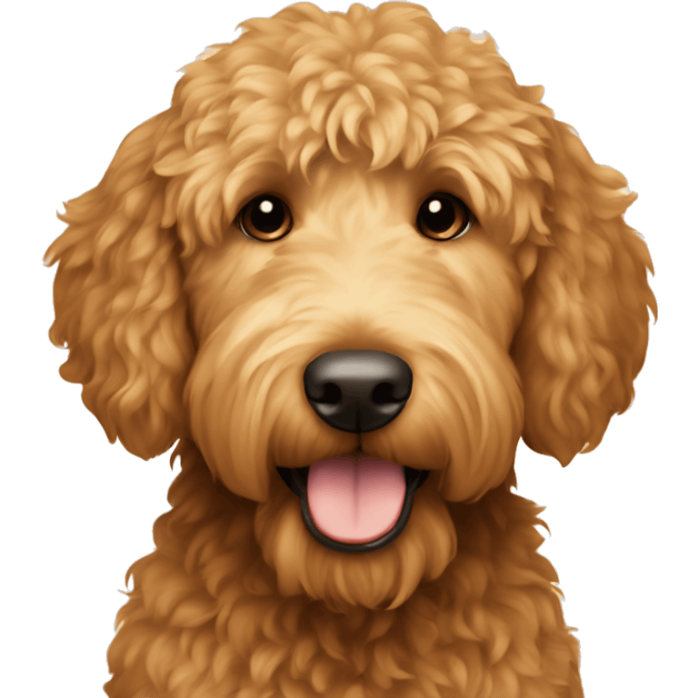 a golden doodle with brown fur emoji