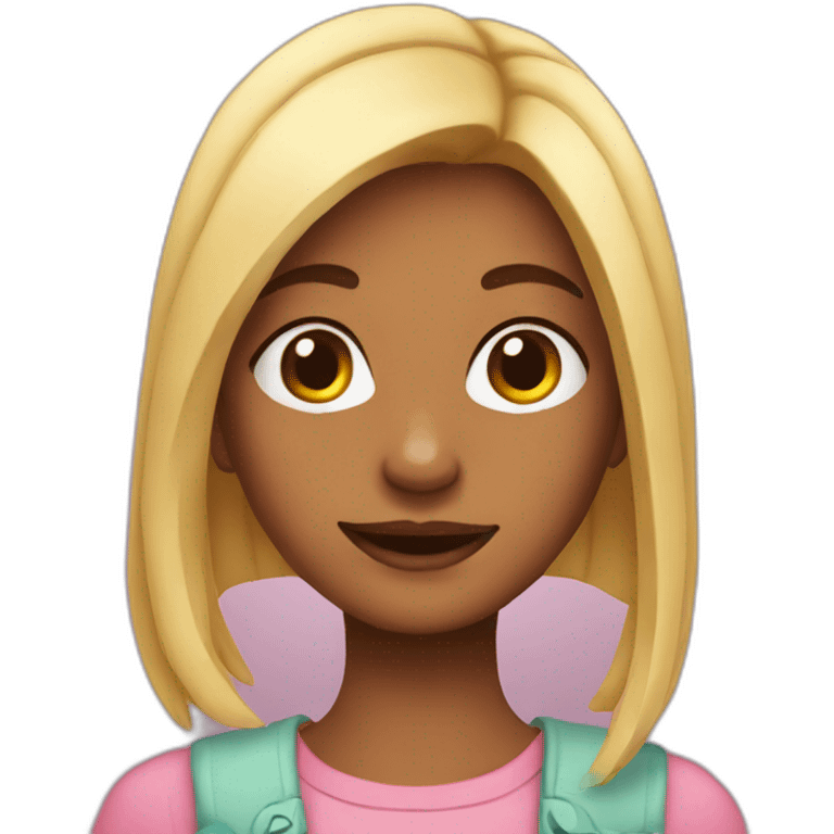 Girl with pecas emoji