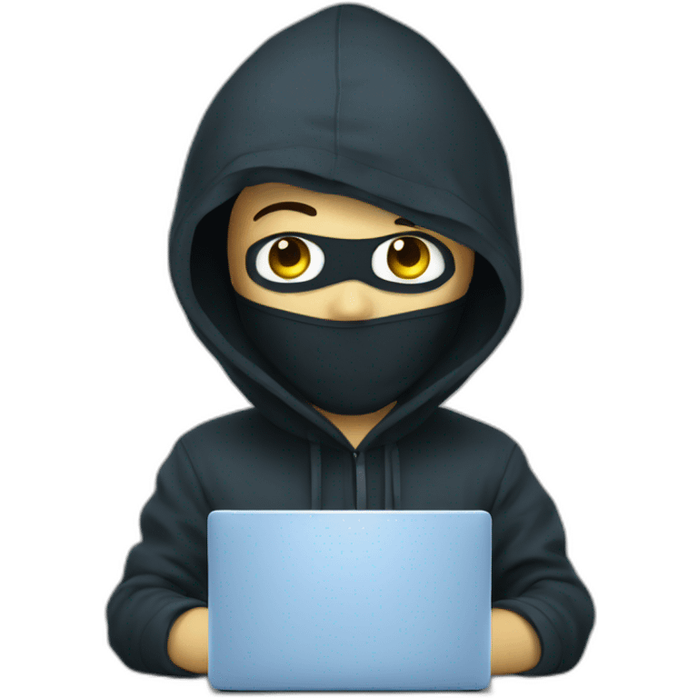 Hacker with pc emoji