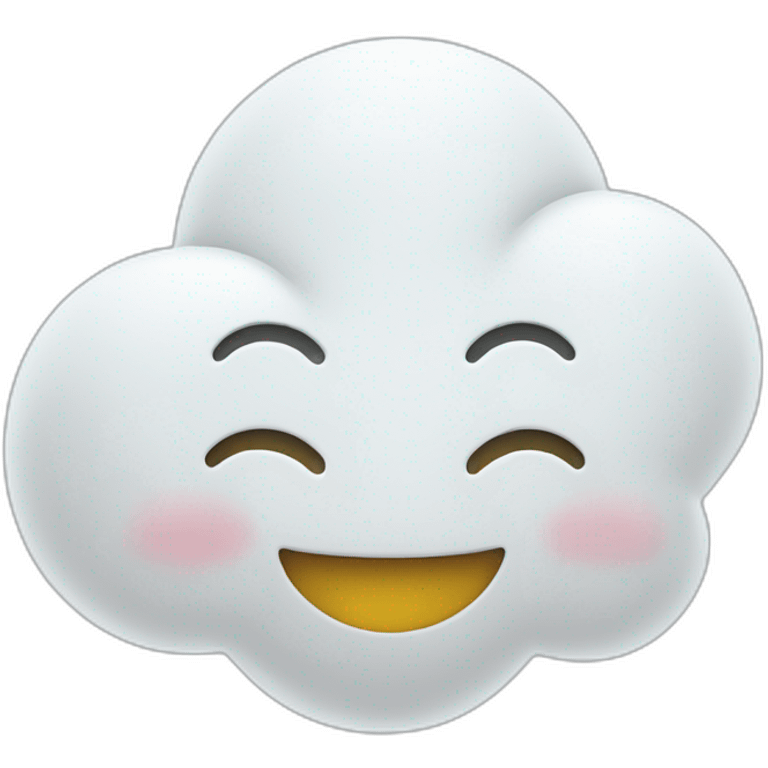 The cloud is smiling emoji