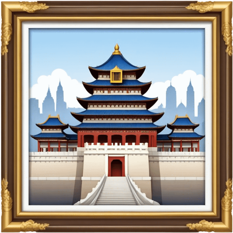 Cinematic Realistic Imperial City of Hu·∫ø Landmark Emoji, showcasing historic palaces and temples rendered with intricate textures and regal, soft lighting. emoji