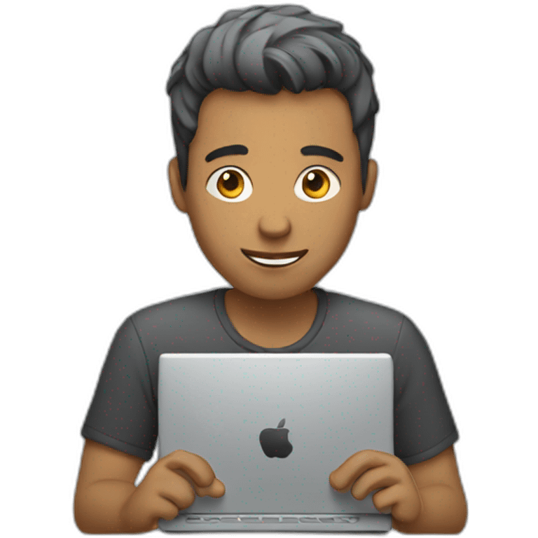 guy with computer emoji