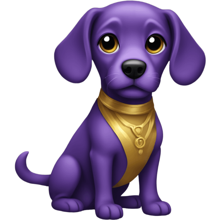 Dog that’s purple n gold emoji