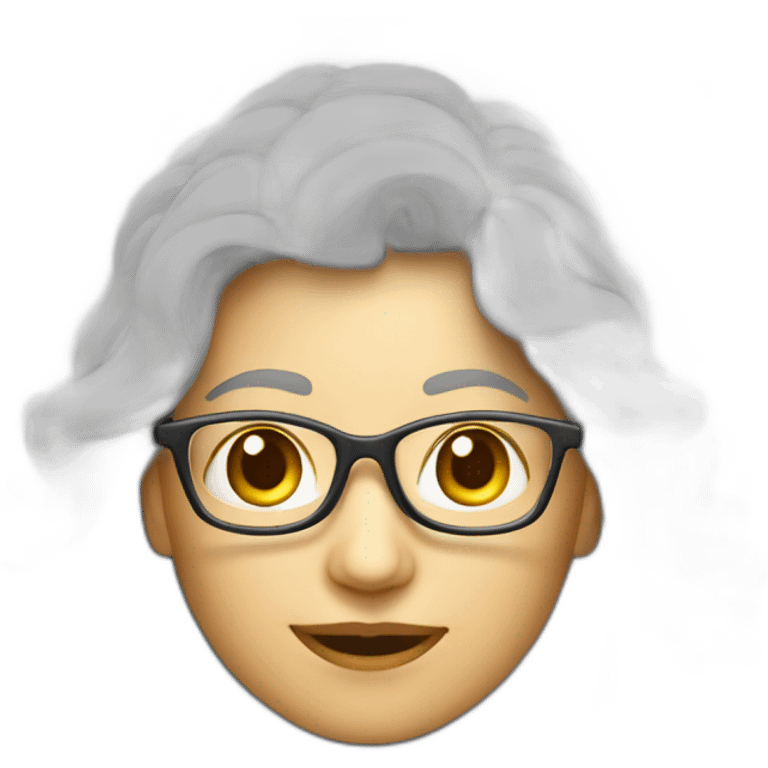 frau computer dicke brille emoji